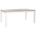 Miniatyrbilde 1 av 6: Middagsbord DKD Home Decor Hvit Brun Akasia Treverk av mangotre 200 x 100 x 80 cm