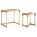 Miniatyrbilde 1 av 5: Sett med 2 bord Home ESPRIT Naturell Tau Gran 58 x 38 x 60 cm