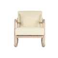 Miniatyrbilde 6 av 7: Gyngestol Home ESPRIT Hvit Naturell Gummitre 66 x 88 x 78 cm