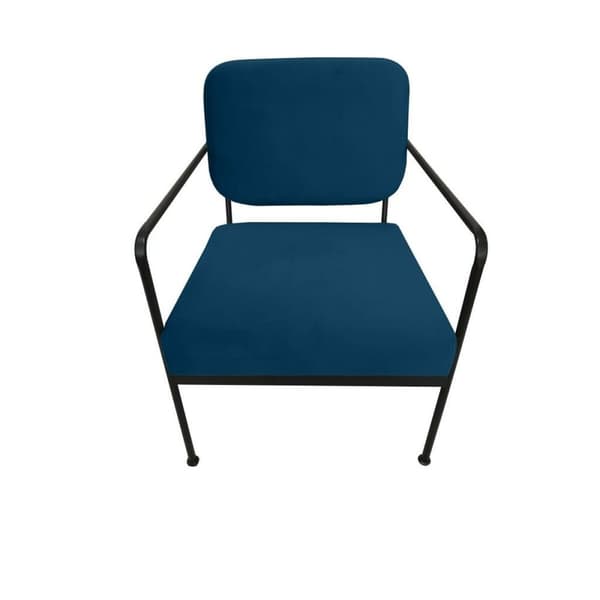 Lenestol DKD Home Decor Blå Metall 62 x 76 x 76 cm 55,5 x 72 x 71 cm