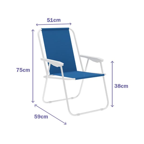 Polstrede Campingstolen Marbueno 59 x 75 x 51 cm Flerfarget