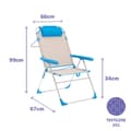 Miniatyrbilde 2 av 2: Polstrede Campingstolen Marbueno Blå Beige 67 x 99 x 66 cm
