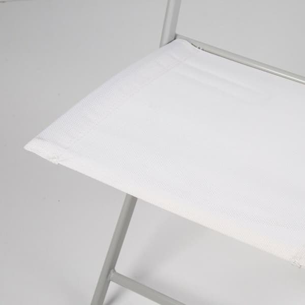 Polstrede Campingstolen Aktive Hvit 46 x 81 x 55 cm (4 enheter)