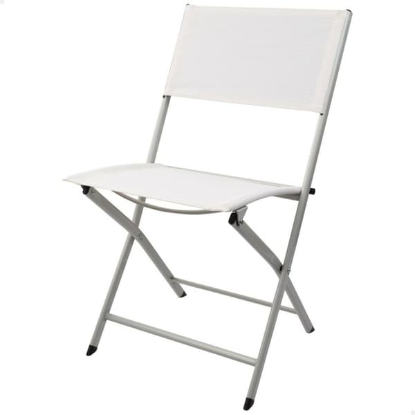 Polstrede Campingstolen Aktive Hvit 46 x 81 x 55 cm (4 enheter)