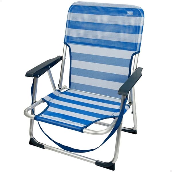Strandstol Aktive Sammenleggbar Blå 44 x 72 x 35 cm (4 enheter)