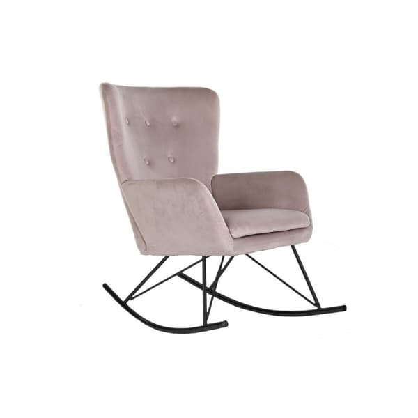 Gyngestol Home ESPRIT Svart Rosa Polyester Metall 68 x 90 x 92 cm