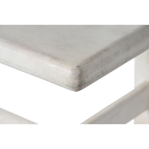 Middagsbord Home ESPRIT Hvit Treverk av mangotre 213,4 x 96,5 x 76,2 cm
