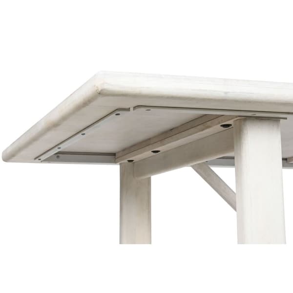 Middagsbord Home ESPRIT Hvit Treverk av mangotre 213,4 x 96,5 x 76,2 cm