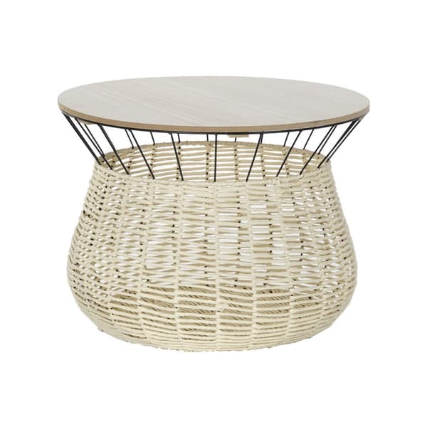 Soffbord DKD Home Decor Svart Naturell Metall Järn Trä MDF 30 x 40 cm 54 x 54 x 40 cm