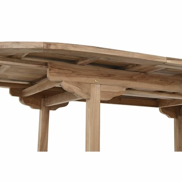 Spisebord DKD Home Decor Brun Forlængbar Teak (180 x 120 x 75 cm)