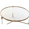 Miniatyrbillede 6 af 6: Sofabord DKD Home Decor Glamour Gennemsigtig Gylden Akryl Metal 87 x 87 x 50 cm