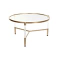Miniatyrbillede 1 af 6: Sofabord DKD Home Decor Glamour Gennemsigtig Gylden Akryl Metal 87 x 87 x 50 cm