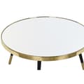Miniatyrbillede 2 af 2: Sofabord DKD Home Decor Glamour Gylden Sølvfarvet Stål Spejl 82,5 x 82,5 x 40 cm