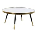 Miniatyrbillede 1 af 2: Sofabord DKD Home Decor Glamour Gylden Sølvfarvet Stål Spejl 82,5 x 82,5 x 40 cm