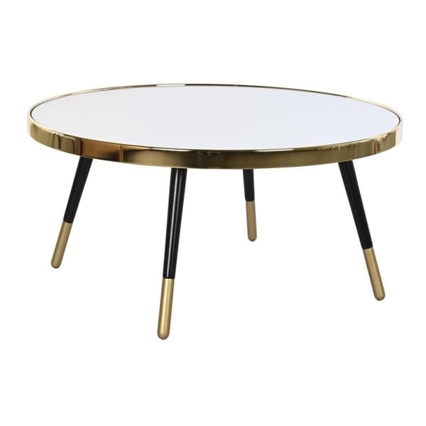 Sofabord DKD Home Decor Glamour Gylden Sølvfarvet Stål Spejl 82,5 x 82,5 x 40 cm