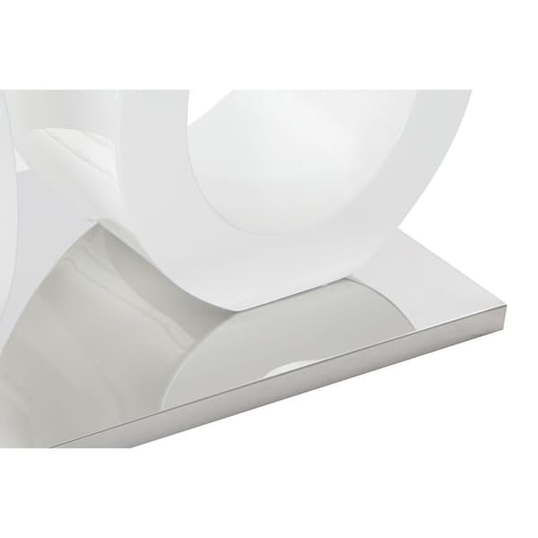Sofabord DKD Home Decor Hvid Gennemsigtig Træ Krystal Træ MDF 110 x 60 x 45 cm