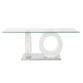 Miniatyrbillede 5 af 6: Sofabord DKD Home Decor Hvid Gennemsigtig Træ Krystal Træ MDF 110 x 60 x 45 cm