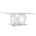 Miniatyrbillede 1 af 6: Sofabord DKD Home Decor Hvid Gennemsigtig Træ Krystal Træ MDF 110 x 60 x 45 cm