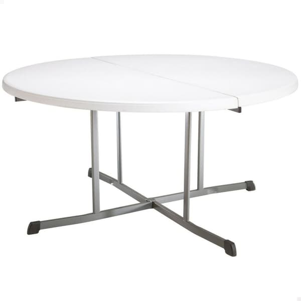 Sofabord Lifetime Hvid 152 x 75,5 x 152 cm Stål Plastik