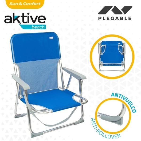 Folding Chair Aktive Gomera Sininen 44 x 72 x 35 cm (4 osaa)