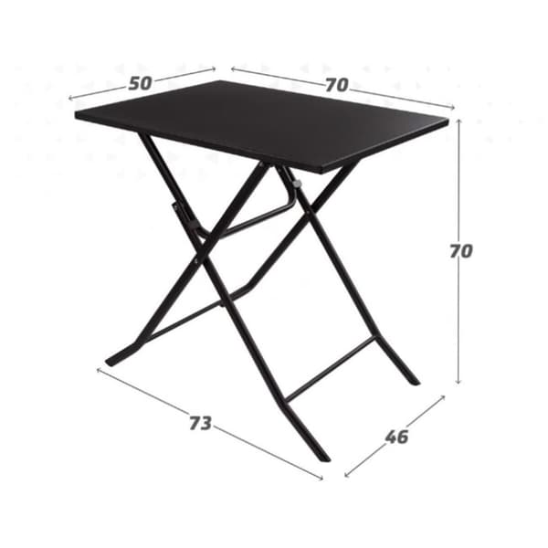 Taitettava Pöytä Aktive 70 x 70 x 50 cm Teräs