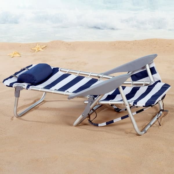 Strandstol Aktive Blå Vit 50 x 76 x 45 cm (2 antal)