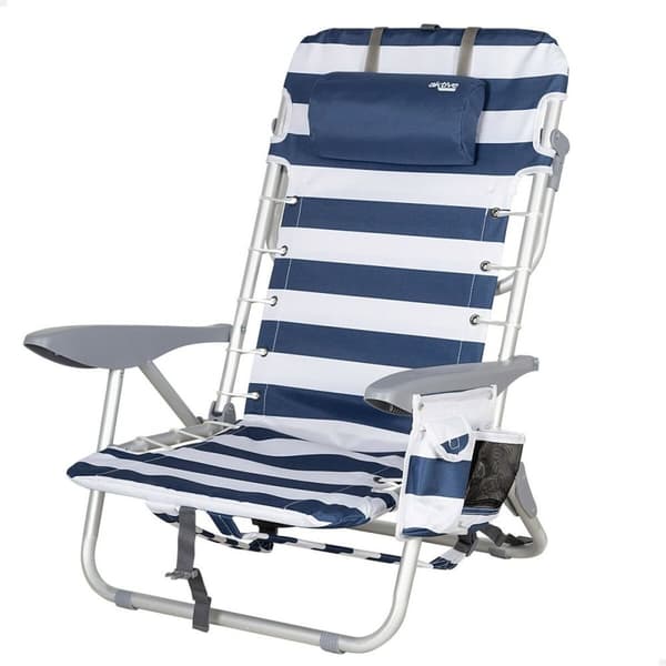 Strandstol Aktive Blå Vit 50 x 76 x 45 cm (2 antal)