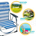 Miniatyrbillede 6 af 7: Strandkurv Aktive Foldbar Blå 44 x 72 x 35 cm (4 enheder)
