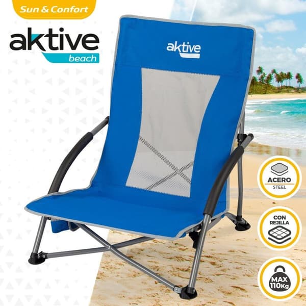 Strandkurv Aktive Blå 50 x 67 x 51 cm (4 enheder)