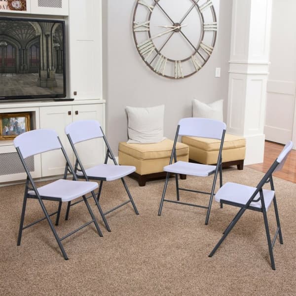 Folding Chair Lifetime Valkoinen 47 x 84,5 x 48 cm (6 osaa)