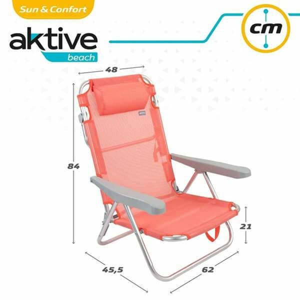 Polstrede Campingstol Colorbaby Flamingo Pink 48 x 46 x 84 cm Strand