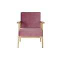 Pikkukuva 3 / 3: Nojatuoli DKD Home Decor Pinkki Polyesteri Puu MDF (61 x 63 x 77 cm)