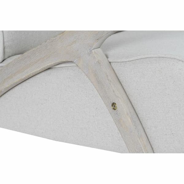 Nojatuoli DKD Home Decor Kuusi Beige Polyesteri (57 x 55 x 85 cm)