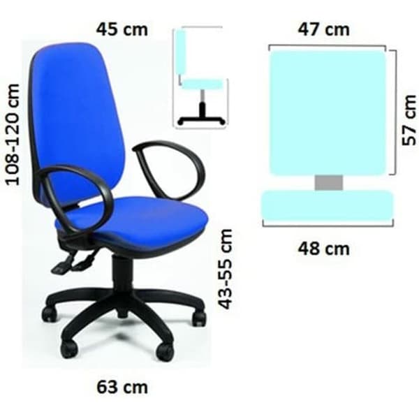 Toimistotuoli Unisit Sincro Tete Sininen