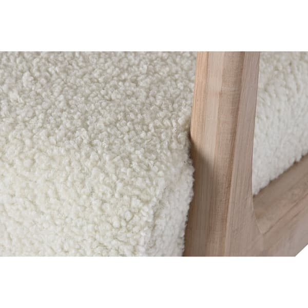 Keinutuoli Home ESPRIT Valkoinen Luonnollinen Kumipuu 66 x 88 x 78 cm