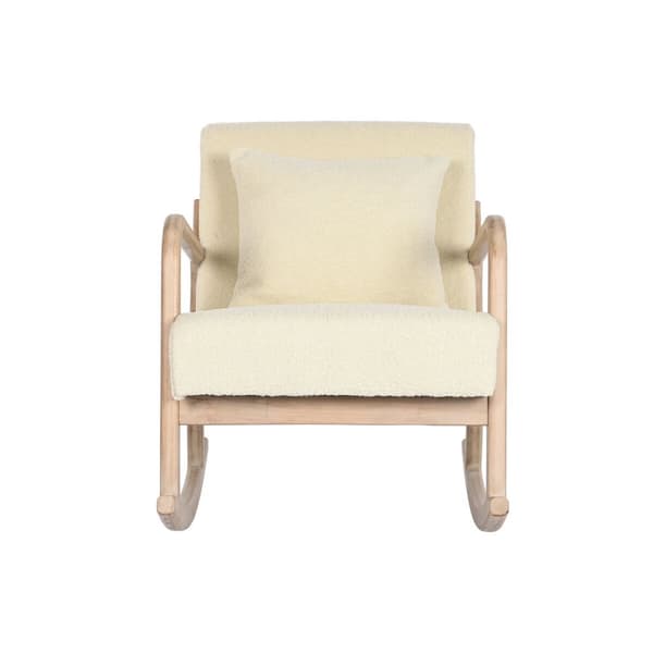 Keinutuoli Home ESPRIT Valkoinen Luonnollinen Kumipuu 66 x 88 x 78 cm