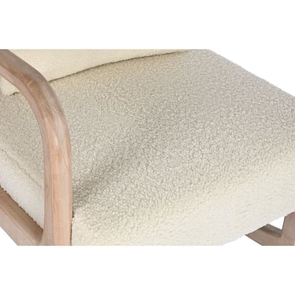Keinutuoli Home ESPRIT Valkoinen Luonnollinen Kumipuu 66 x 88 x 78 cm