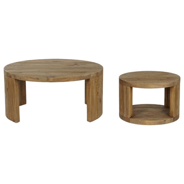 Set of 2 tables Home ESPRIT Puu 99 x 99 x 48 cm