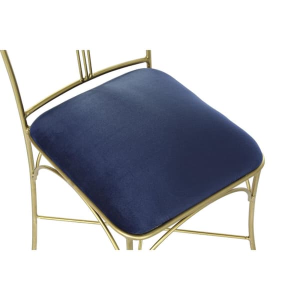 Middagsstol DKD Home Decor Blå Gyllen 45 x 42 x 88,5 cm