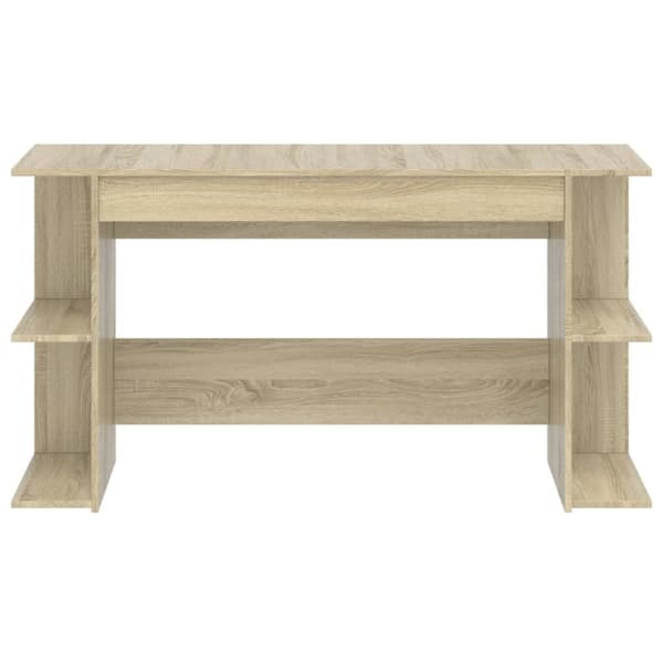 vidaXL Skrivbord sonoma-ek 140x50x75 cm konstruerat trä