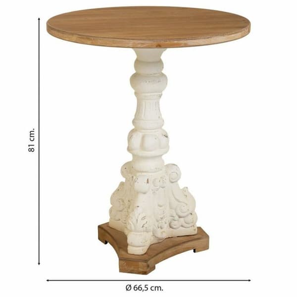 Soffbord Alexandra House Living Vit Granträ Trä MDF 66 x 81 x 66 cm
