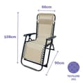 Miniatyrbillede 2 af 3: Polstrede Campingstol Marbueno Beige 90 x 108 x 66 cm