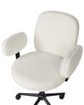 Miniatyrbilde 7 av 10: Kontorstol Off-White Boucle Høydejusterbart Understell Moderne Hjemmekontor