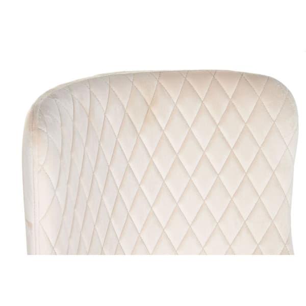 Middagsstol DKD Home Decor Beige Metall Polyester (56 x 51 x 84 cm)