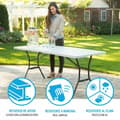 Miniatyrbild 4 av 6: Fällbord Lifetime Vit Rektangulär Stål Plast 185 x 76 x 74 cm