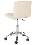 Miniatyrbild 5 av 9: Kontorsstol Beige Konstläder Metall Ergonomisk Hållbar Nylonhjul