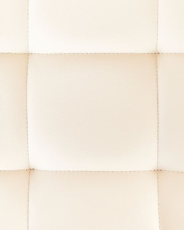 Kontorsstol Beige Konstläder Metall Ergonomisk Hållbar Nylonhjul