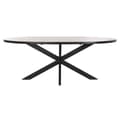 Miniatyrbild 2 av 6: Matsalsbord DKD Home Decor Svart Naturell Metall Mangoträ 200 x 100 x 76 cm