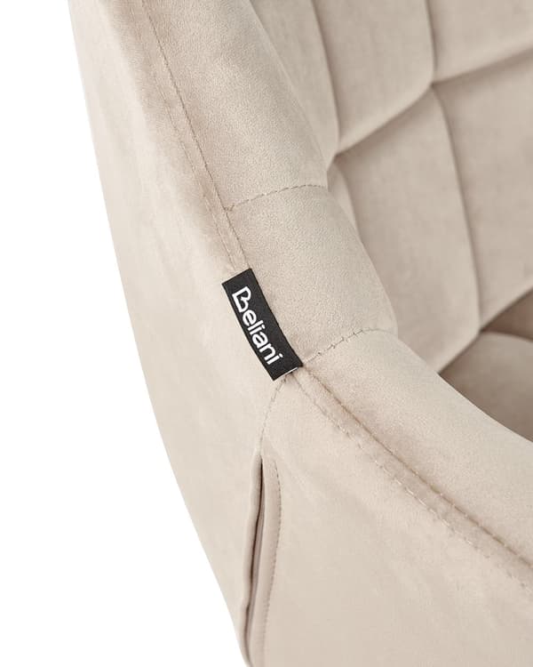 Kontordrejestol Beige Velour Højdejusterbar