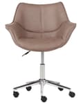 Miniatyrbilde 4 av 11: Kontorstol Lysebrunt Kunstskinn Høydejusterbar Elegant kontorstol Moderne Design